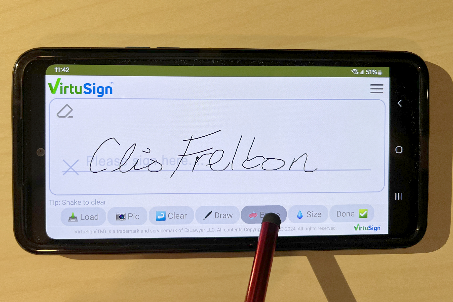 VirtuSign eSignature mobile app screenshot 2